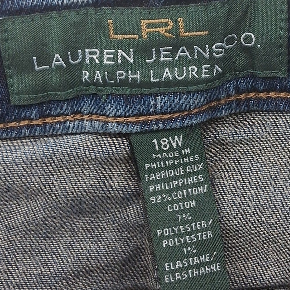 Lauren Ralph Lauren 18W Straight Leg Jeans Stretch Denim Classic Fit Plus Size - Picture 6 of 14
